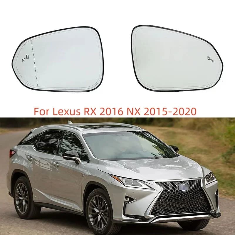 For Lexus RX 2016 NX 2015-2020 Rearview Left Right Replace BSM Heated Blind Spot Monitoring Auto Side Mirror Glass