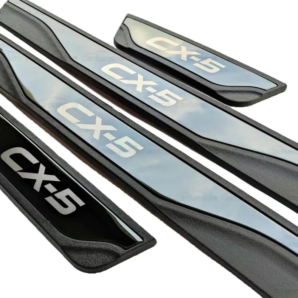 Door Sill Trim Plates For Mazda CX-5 CX5 2013-2022 2023 2024 Threshold Accessories Protector Car Entry Guard Plate Auto Interior