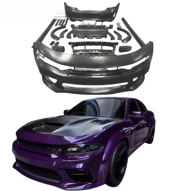 High Quality SRT Style PP Wide Body Kit Fit for Charger 2015‑2019 Exterior Modification Accessories