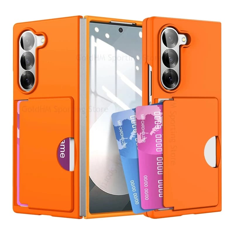 For Samsung Galaxy Z Fold8 Ultra Candy Card Holder Matte PC Case For Samsung Z Fold 8 7 6 Hard Card Bags Transparent Flip Cover