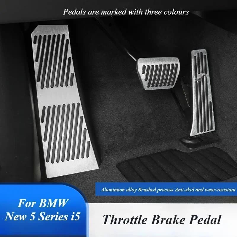 For BMW New 5 Serie I5 G60 2024 2025 Car Foot Pedal, Non-slip Foot Rest Fuel Brake Accelerator Pedal Pads Covers Car Accessories