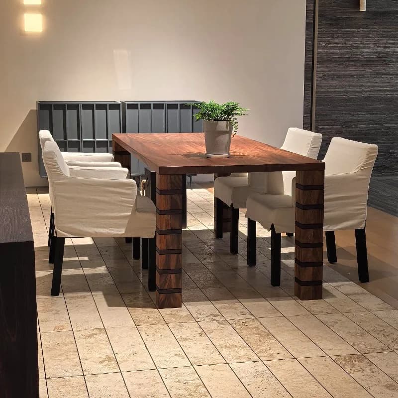 Designer Wood Brown Dinner Table Unique Party Wooden Luxury Hotel Dining Table Living Room Salon Mesa De Cocina Home Furniture