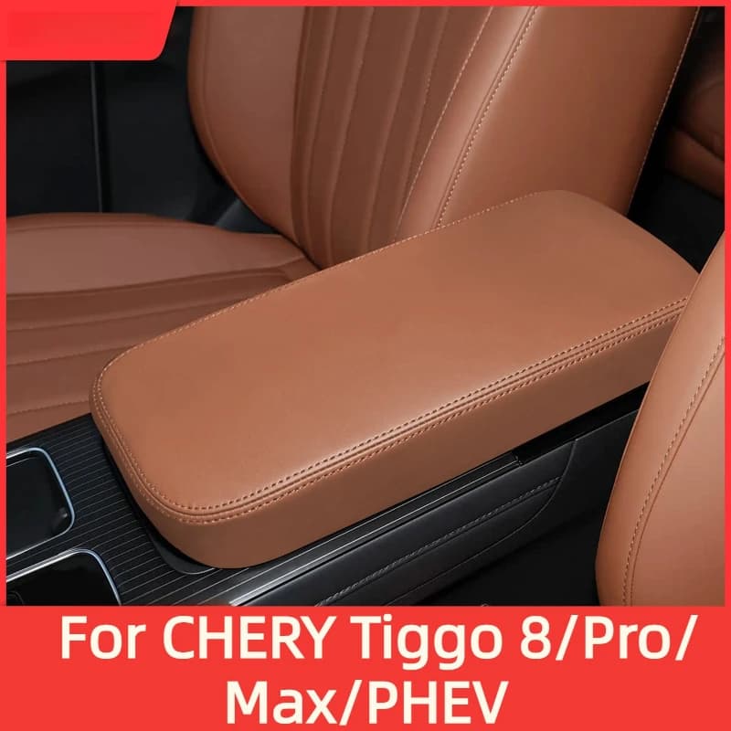 Armrest Cover For CHERY Tiggo 8/Pro/Max/PHEV Accessories 2025-2026,Center Console Lid Protector,Soft Leather,Wear Resistant