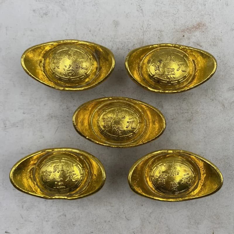 Solid Brass Casting Gold Bar Gold Ingot Gold Brick Home Decoration Plaything Authentic Antique