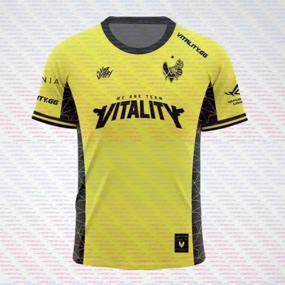 Team Vitality 2025 BLAST CS2 Esports JerseyC CSGO Major Training Uniform Streetwear Oversized Tops Men Women Casual T Shirt