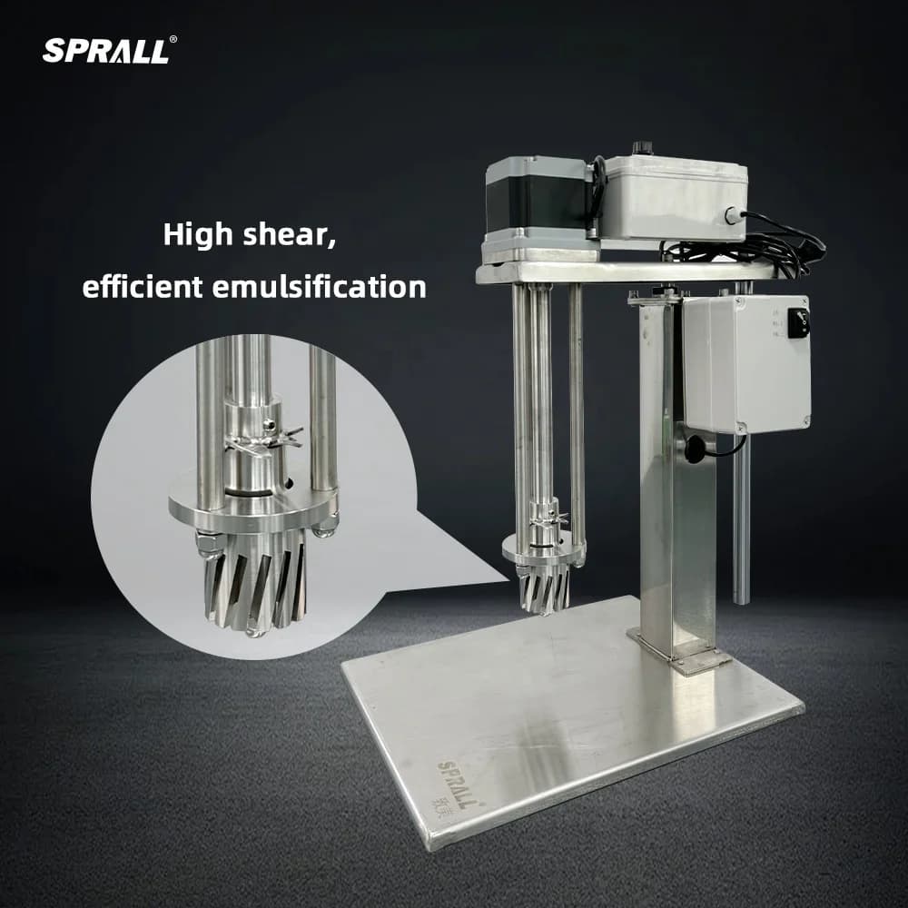 40L Agitator Industrial Chemical Liquids Mayonnaise Making Dressings Food Homogenizing Emulsifying Mixer Machine Motor