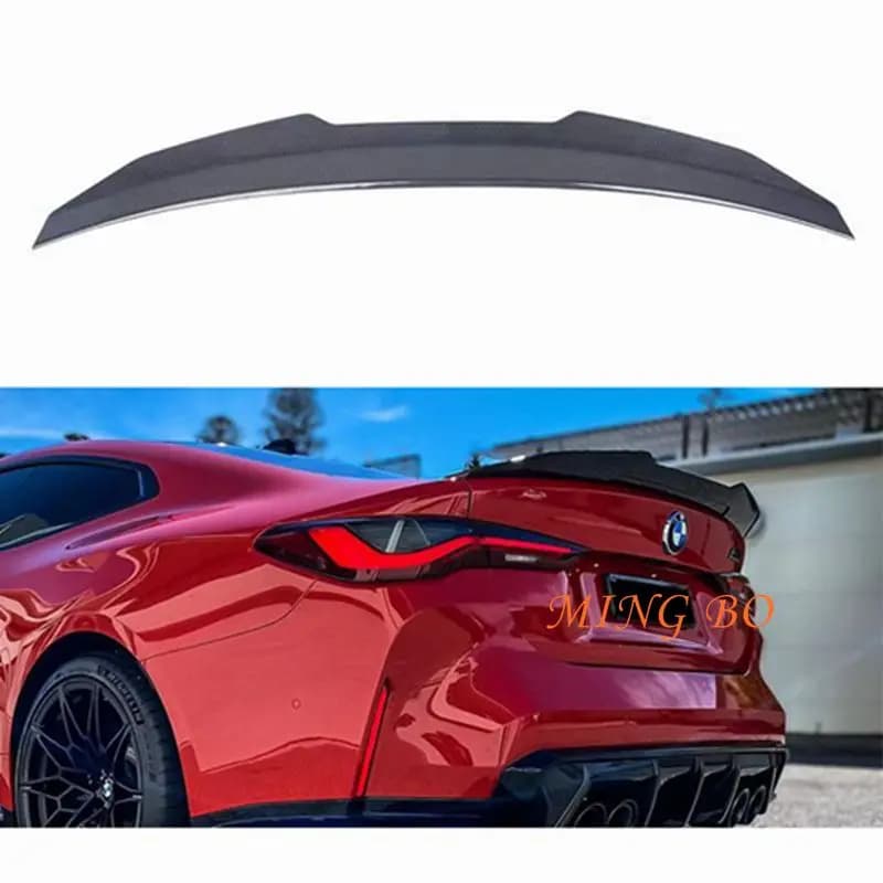2020 2021 2022 PSM Style Spoiler Real Carbon Fiber Rear Trunk Lip Wing Accessories Body KitFOR BMW 4 Series G22 G82 430i 2-Door