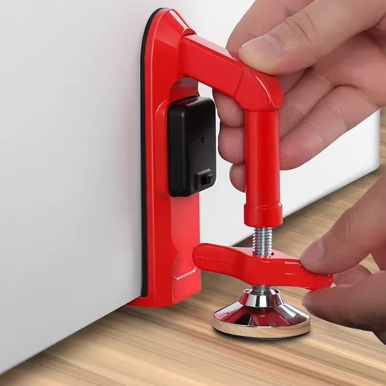 Classic Hot Sale Red All-in-One Portable Burglar Lock for Hotel, Home, and Travel Security Blockers