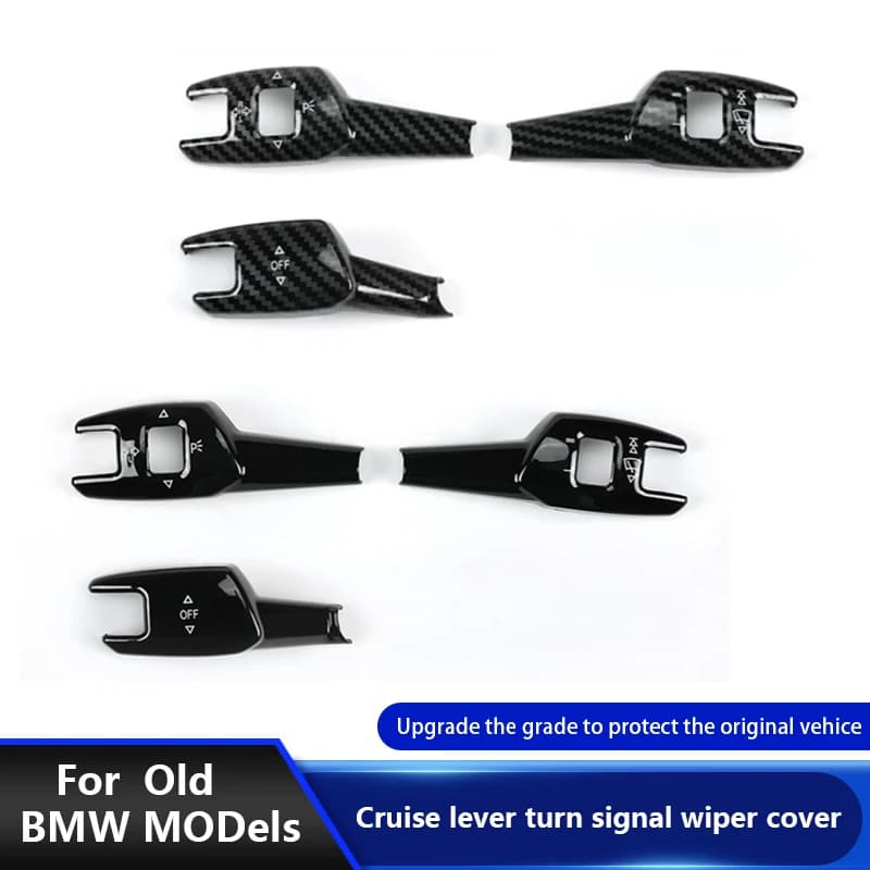 For BMW 3 4 5 6 7 X1X3X5X6 Steering Wheel Headlight Switch Trims Automotive Turn Signal Wiper Switch Trims Interior Accessories