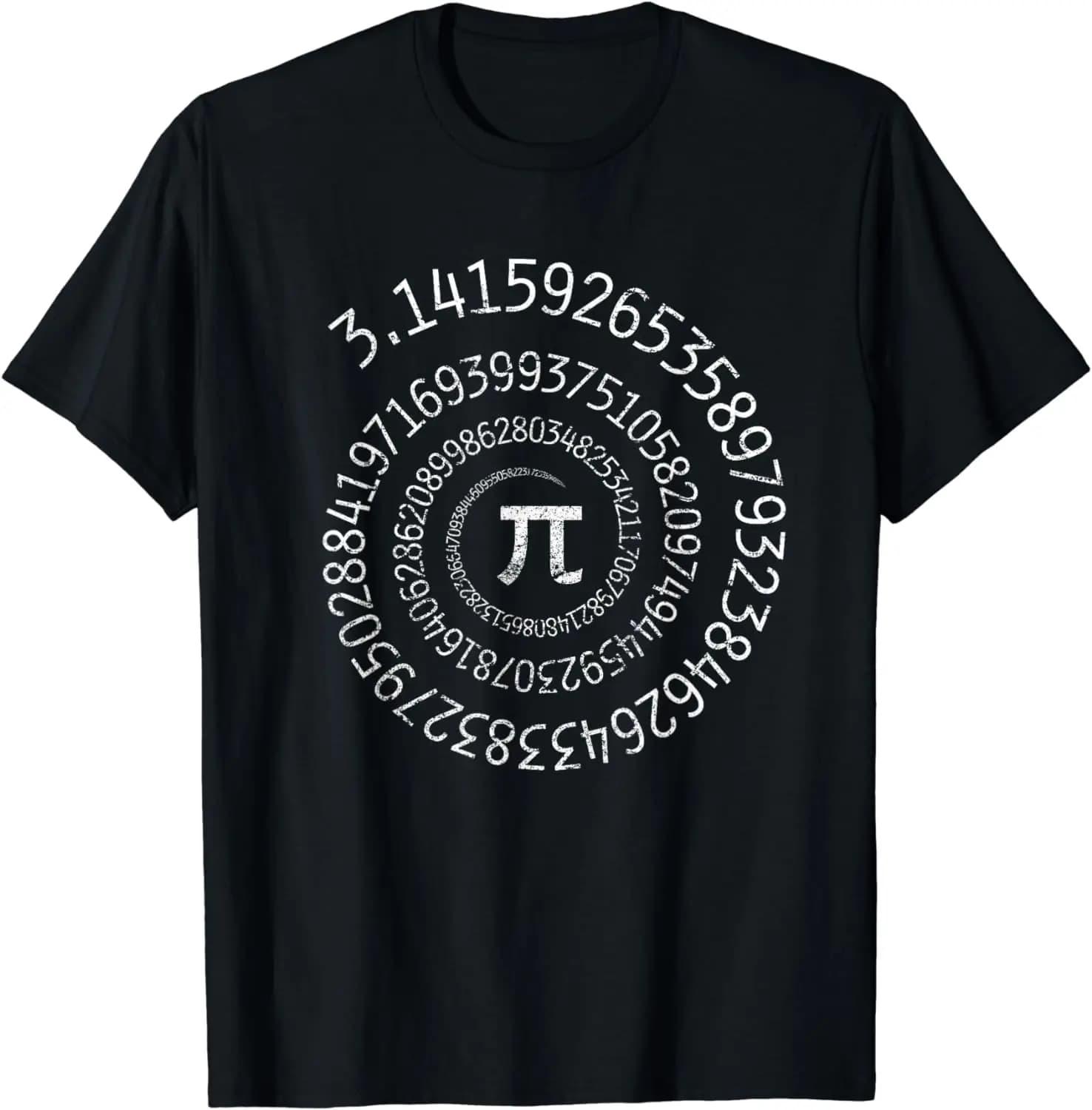 Funny Gift Pi Day Shirt Spiral Pi Math Design for Pi Day 3.14 T-Shirt Unisex Style Shirts for Women Men Clothing Streetwear