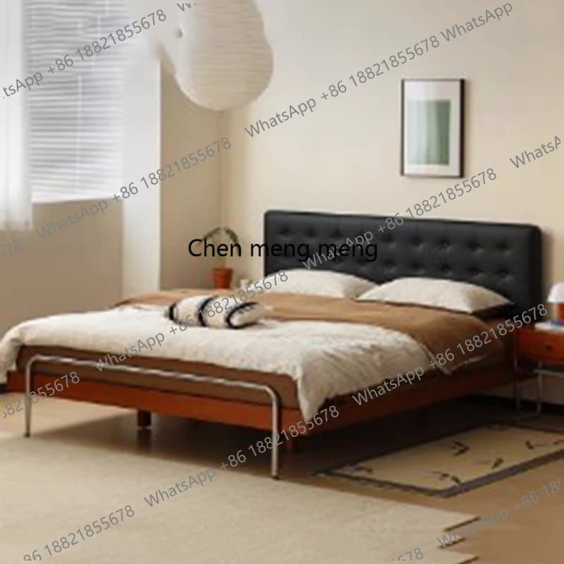 Luxury Modern Double Bed Wood Storage Loft Modern Floor Double Bed Queen Sleeping European Cama Box Casal Bedroom Furniture