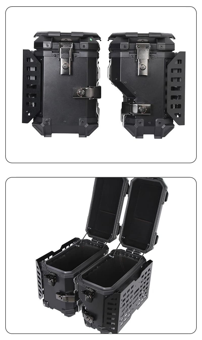 Scooter Side Box Electric Vehicle Trunk 38L Right Hide Multifunctional Armored Motorcycle Aluminum Alloy Tail Box