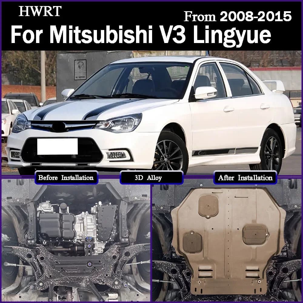 Under Engine Guard Splash Shield Mud Fender Cover Plate Fender Mudguard Protector For Mitsubish V3 Lingyue 2008-2015 1.5L