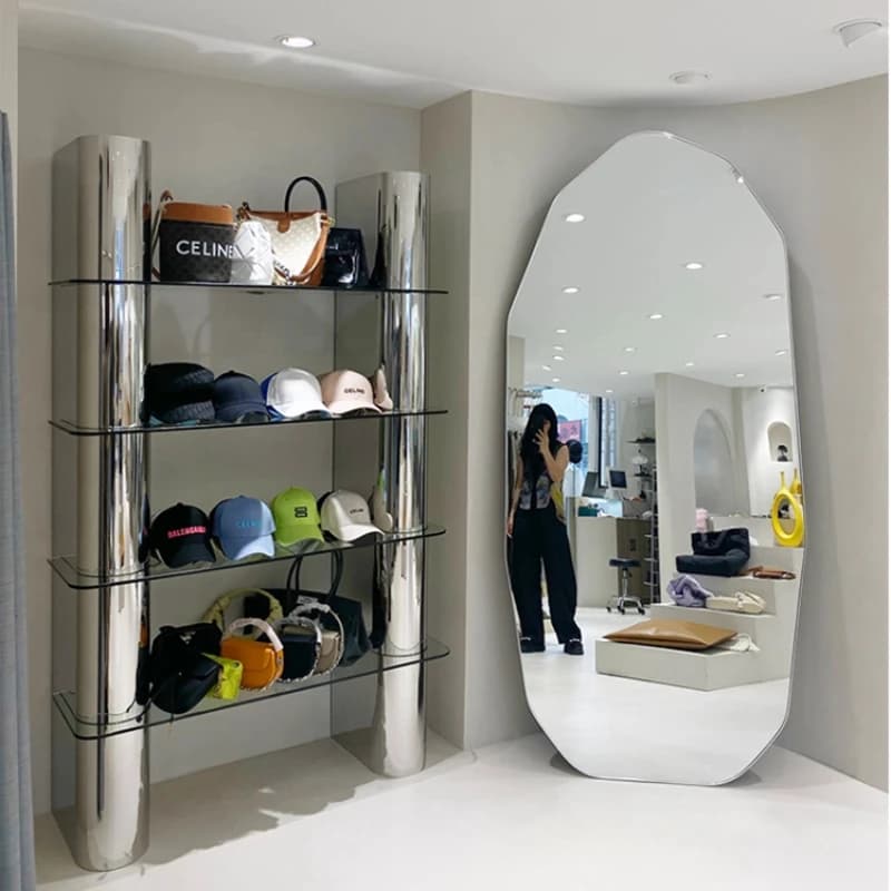 Oval Luxury Decorative Mirrors Floor Apartment Design Standing Mirrors Full Body Bedroom Princess Specchio Home Decorations