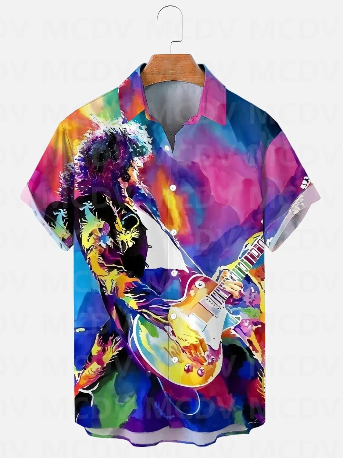 Men's Music Vintage Girl Hawaiian Casual Print Shirt 3D Printed Hawaiian Shirts