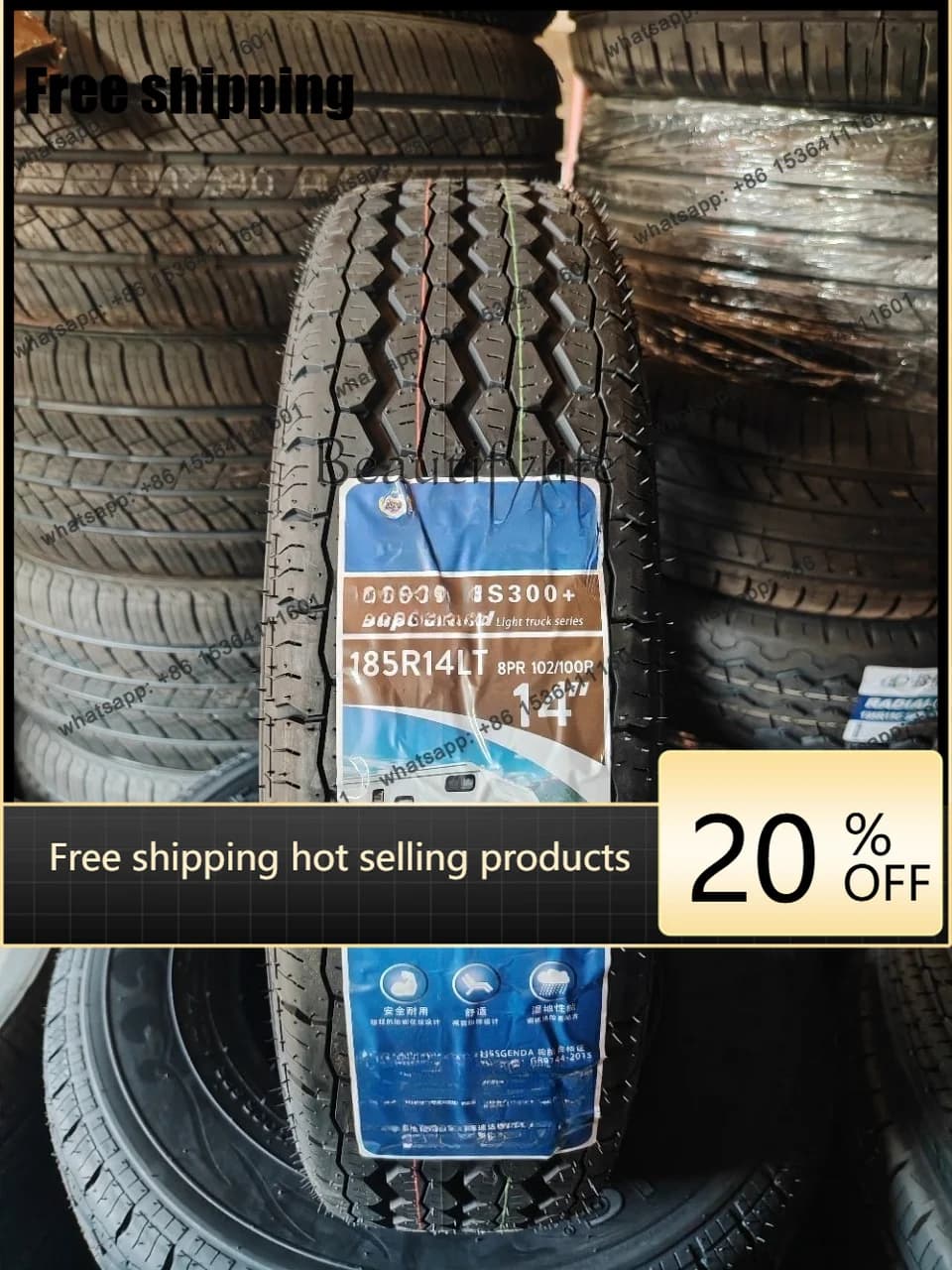 LJY Factory Direct Truck Tire 185R14LT/C 8PR Thickened C37