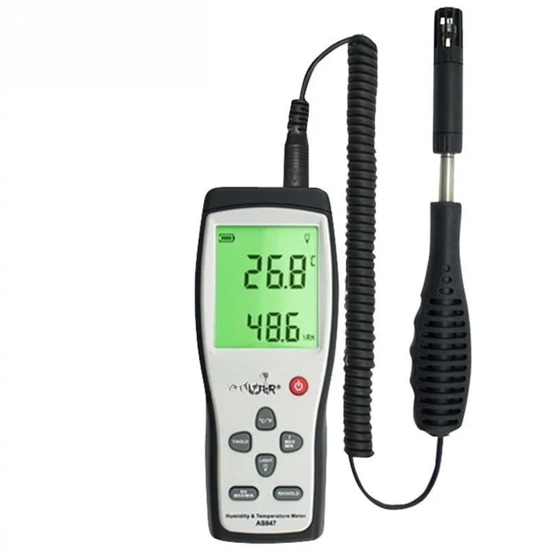 K type probe temperature and humidity meter AS847/837/817 industrial digital temperature and humidity detector