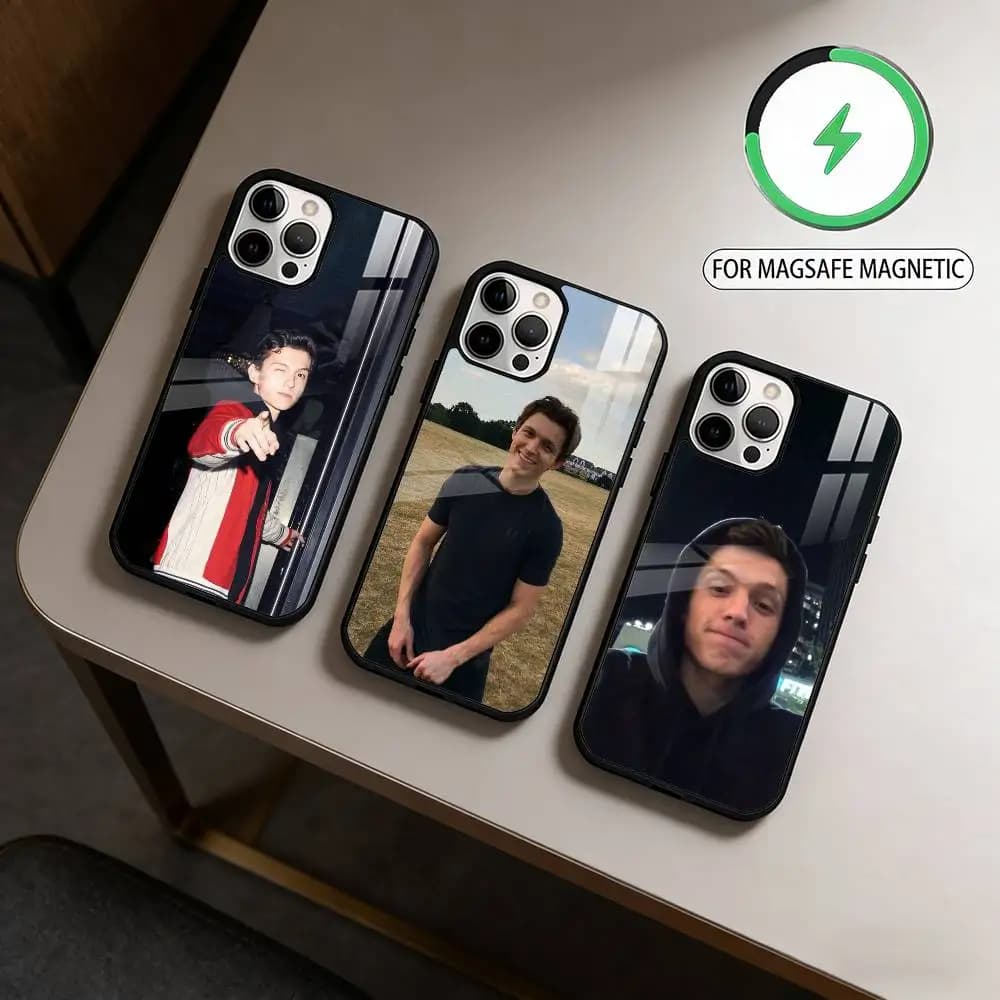 Youthful Charm Star T-Tom Holland  Phone Case For iPhone17,16,15,14,13,12,11 Plus,Pro Max Magnetic For Magsafe Wireless Charging