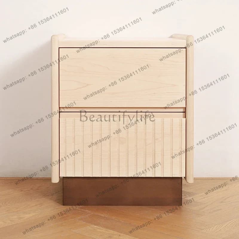 FG Modern Bedroom Nightstand Trendy Wood Organizer Storage Luxury Drawers Bedside Table Librero Mesitas De Noche Hotel Furniture