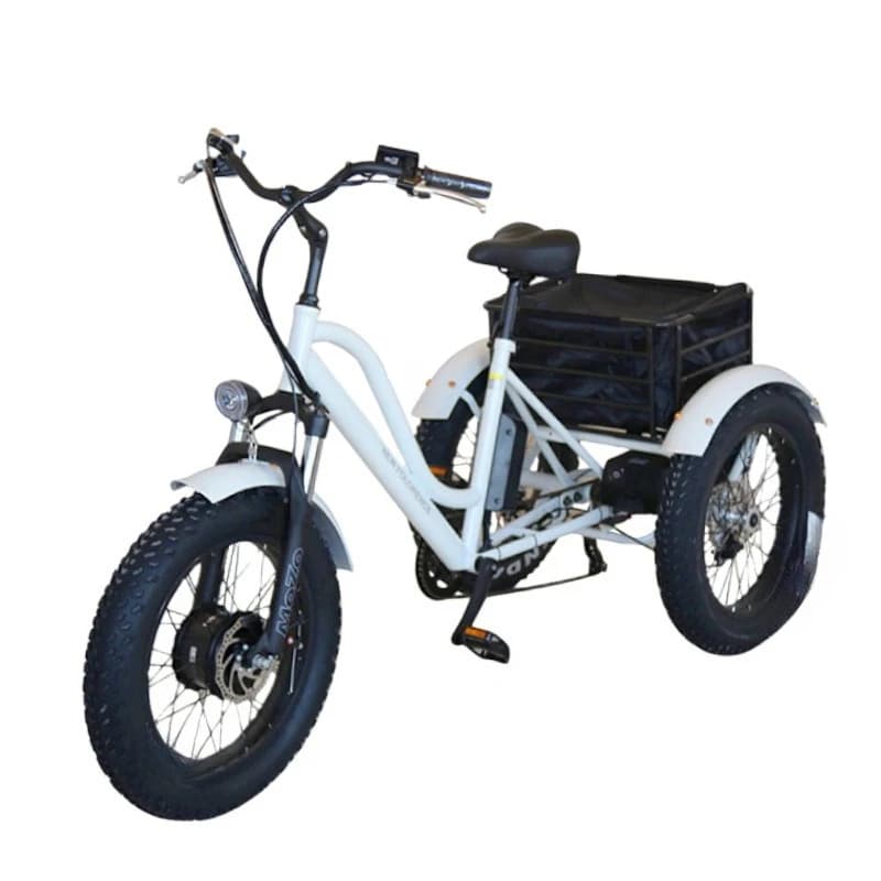 Three-wheel folding electric vehicle, wide tire folding electric vehicle, folding electric bicycle