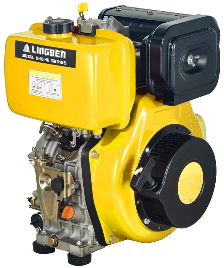 LINGBEN 11HP 8KW Diesel Engine Single-Cylinder Forced Air-Cooled OHV 4 Stroke Direct Injection Diesel Engine