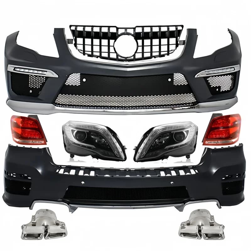 for 2008-2015  GLK-Class. X204 Modification for GLK63 Body Kit with  Front Rear Bumper Lip Tailpipe.