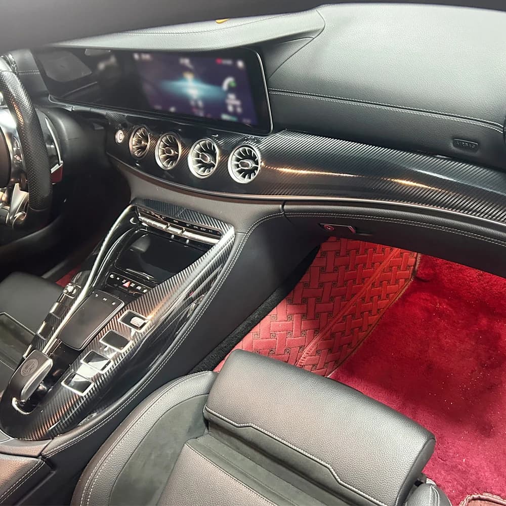 For Mercedes AMG GT X290 2019-24 Car-Styling 3D/5D Carbon Fiber Car Interior Center Console Color Molding Sticker Decals Parts