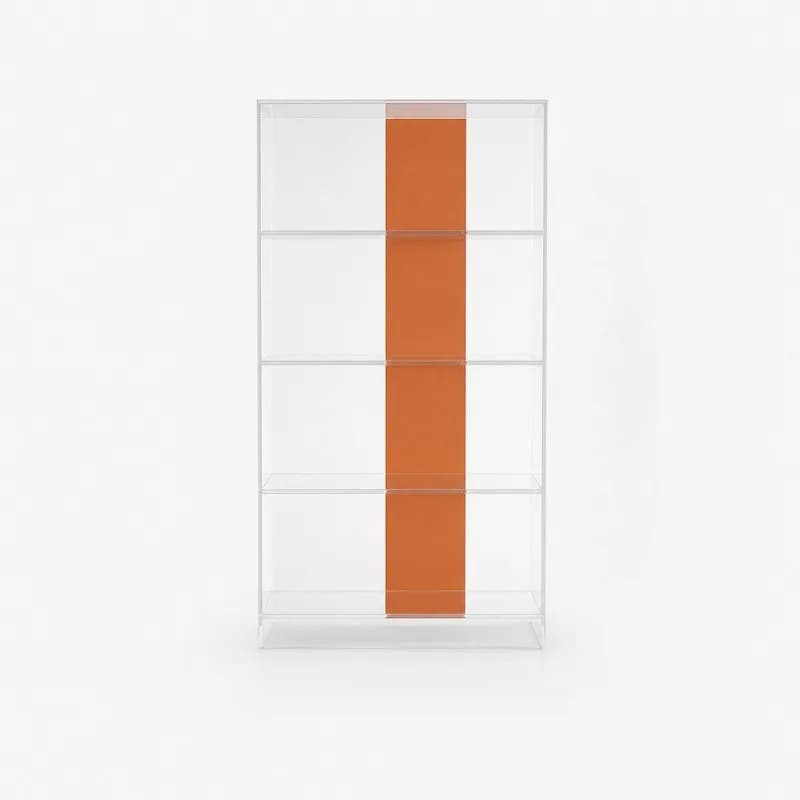 Remaining floating transparent acrylic bookshelf, living room study ornament shelf, simple and modern light luxury storage