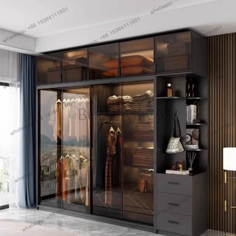 Factory Direct Organiser Shelves Wardrobe Heavy Duty Bedroom Modern Luxury Wardrobe Perfume Display Schlafzimmer Schrank Hotel F