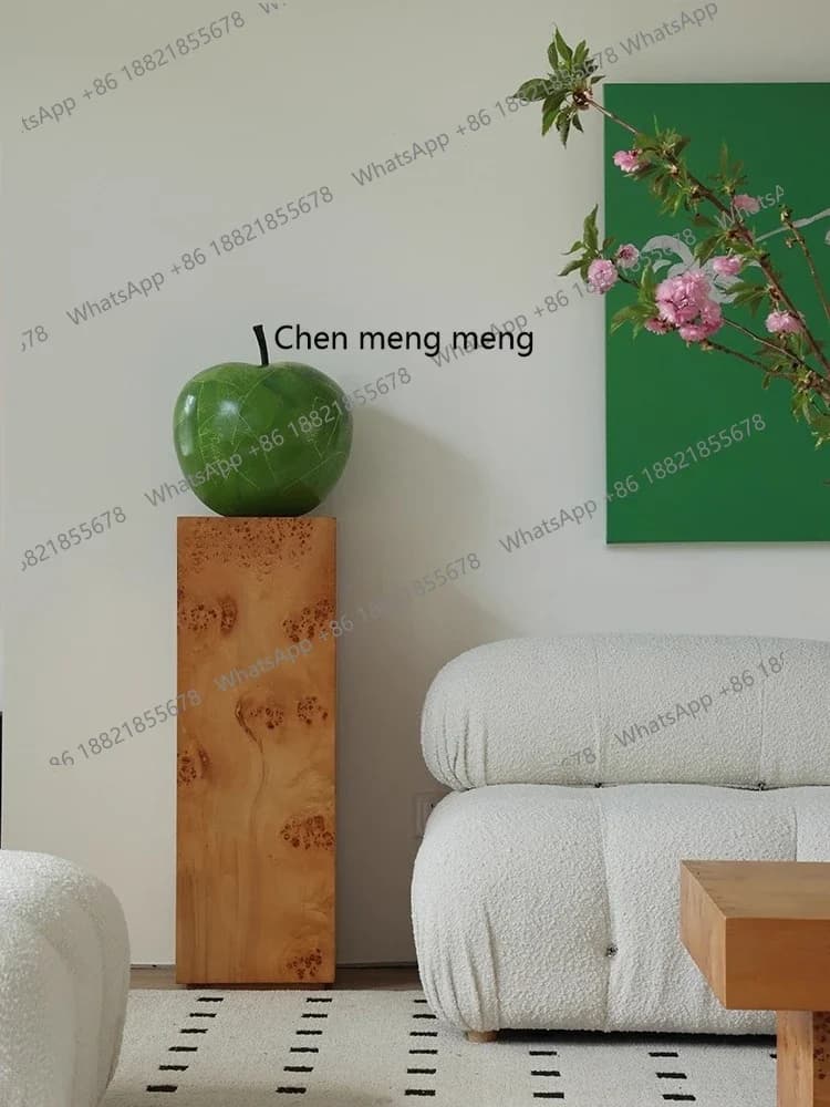 cc182Home French hand-painted apple art sculpture green large resin ornament high-end decoration