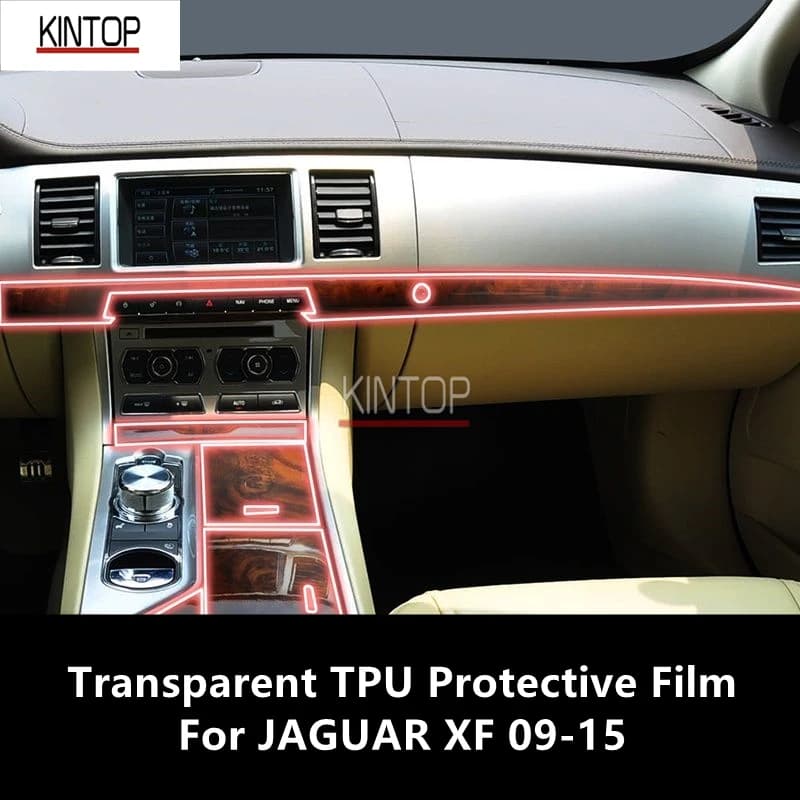 For JAGUAR XF 09-15 Car Interior Center Console Transparent TPU Protective Film Anti-scratch Repair Film Accessories Refit