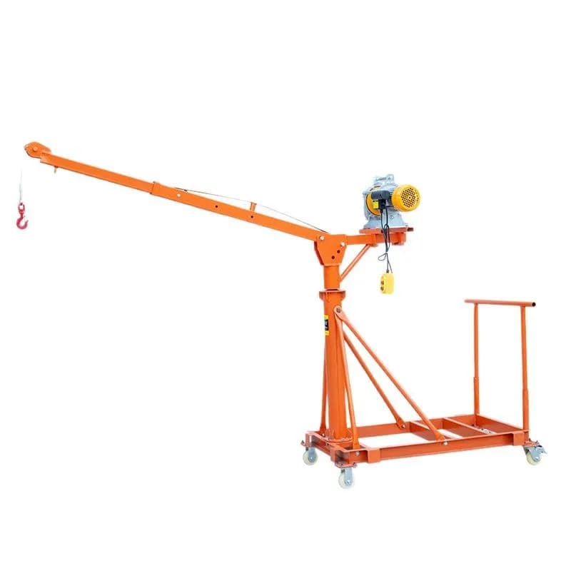 Movable telescopic workshop folding household small 220V crane decoration, feeding, hanging brick lifting, hanging machine