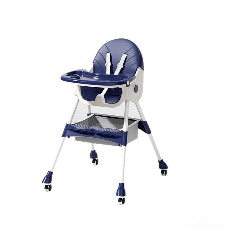 2-in-1 Baby High Chair Portable Rocker Adjustable Foldable Infant Toddler Feeding Seat Convertible