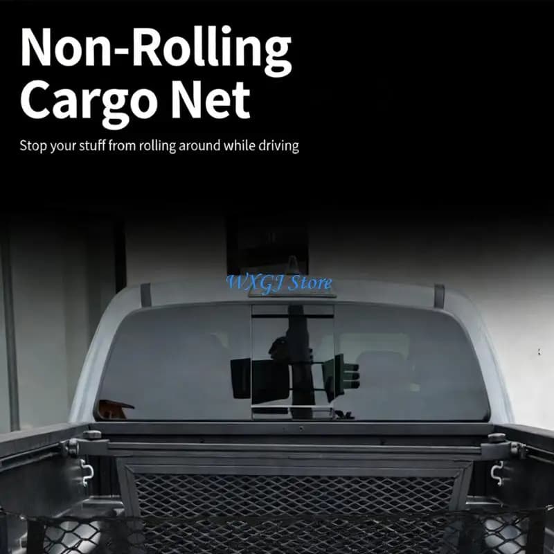 37JE Universal Car Trunk Storage Net With Elastic Design For Secure Cargo Containment And Space Optimization