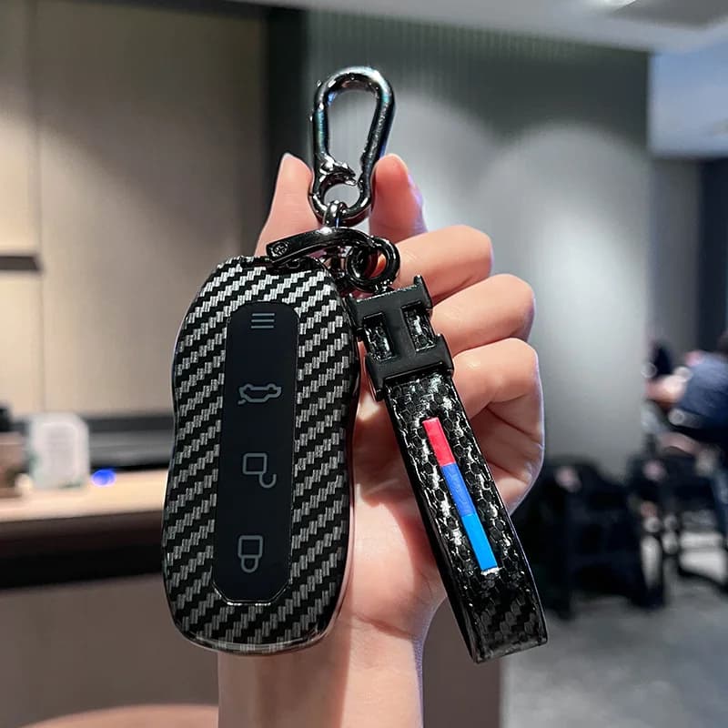 Premium Zinc Alloy Key Cover Case for Xiaomi SU7 Ultra / YU7 (2024) - Protective Key Fob Shell Key Bag Chain