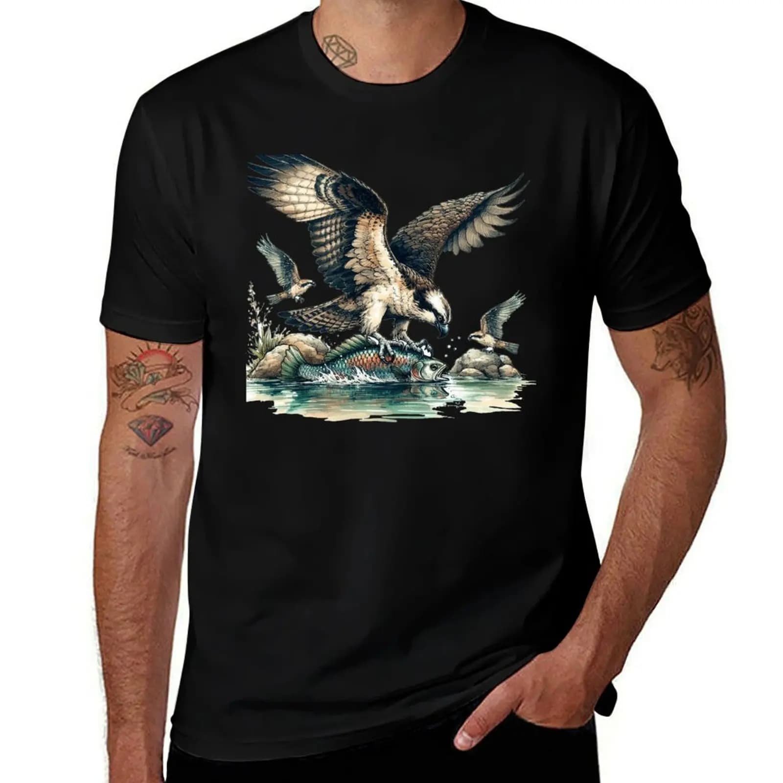 osprey T-Shirt Holiday Casual Short Sleeve Top T-Shirt