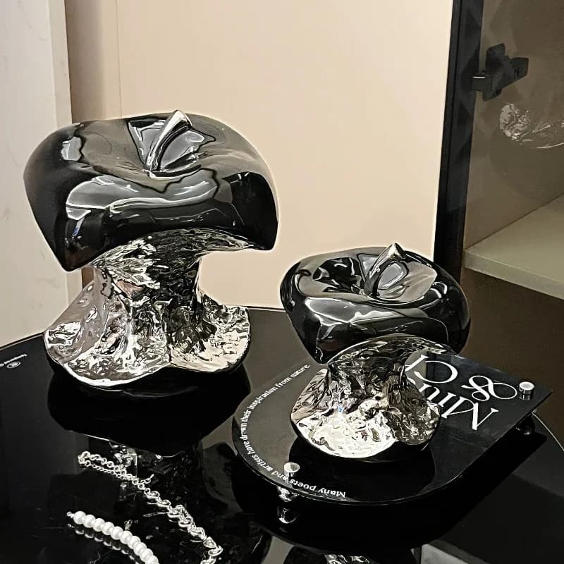 Electroplated Ceramic Apple Home Decoration, Living Room TV Cabinet, Wine Cabinet, Home Decoration, Lobby Study, Bookshelf