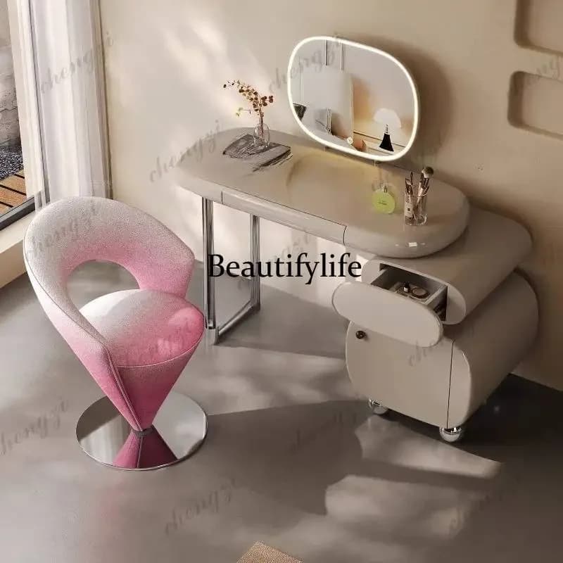 M138 Simple Vanity Desk Vintage Makeup Natural Vintage Dressing Vanity Desk Bedroom Organizer Tavolo Trucco Furniture Home