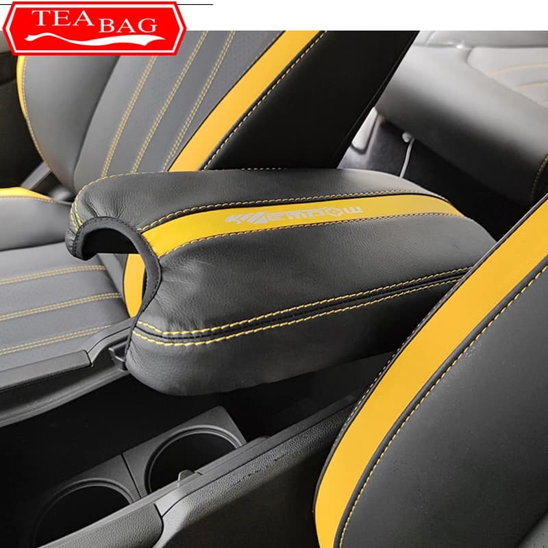 For Trumpchi GAC Empow R 2022-2024 Car Styling Armrest Anti-dirty Pad Cover Sticker PU Leather Cover Auto Modified Accessories