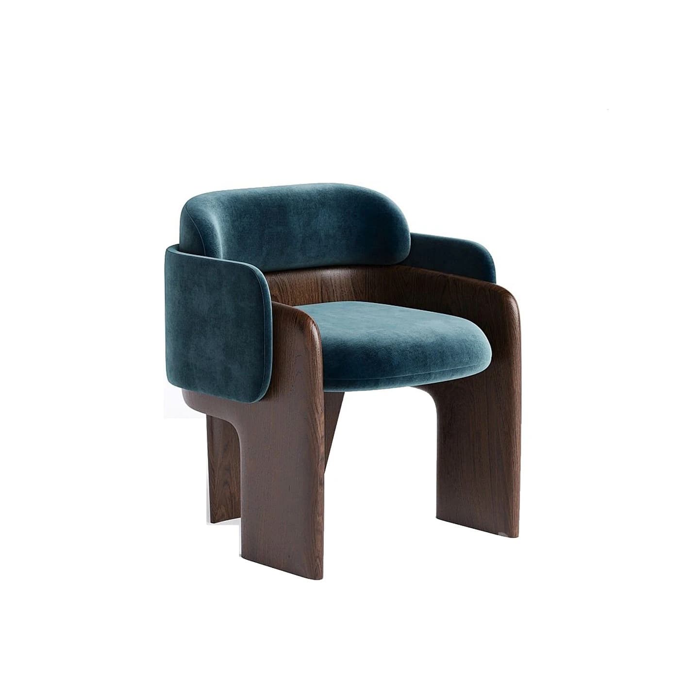#Modern Simple Light Luxury Designer Solid Wood Living Room Bedroom Hotel Ponytail Flannel Chair
