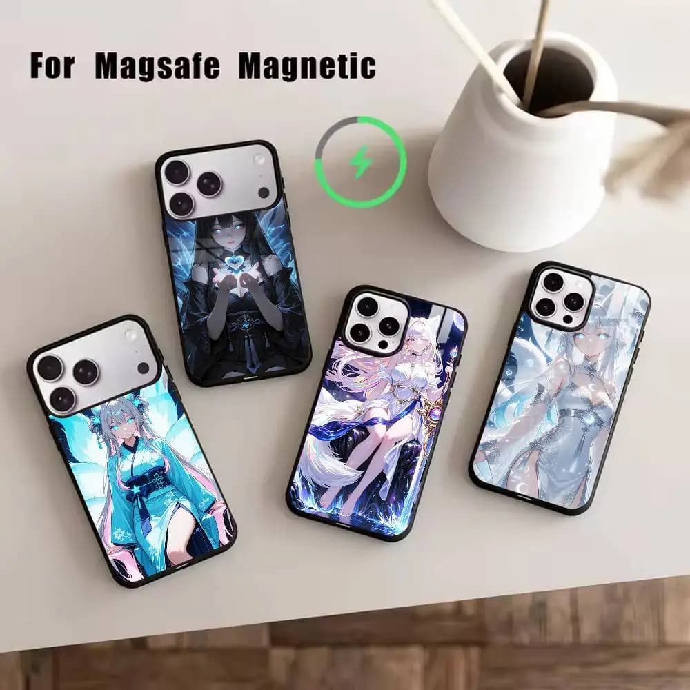 Fox Girl  Phone Case For iPhone17,16,15,14,13,12,11 Plus,Pro Magnetic For Magsafe Wireless Charging