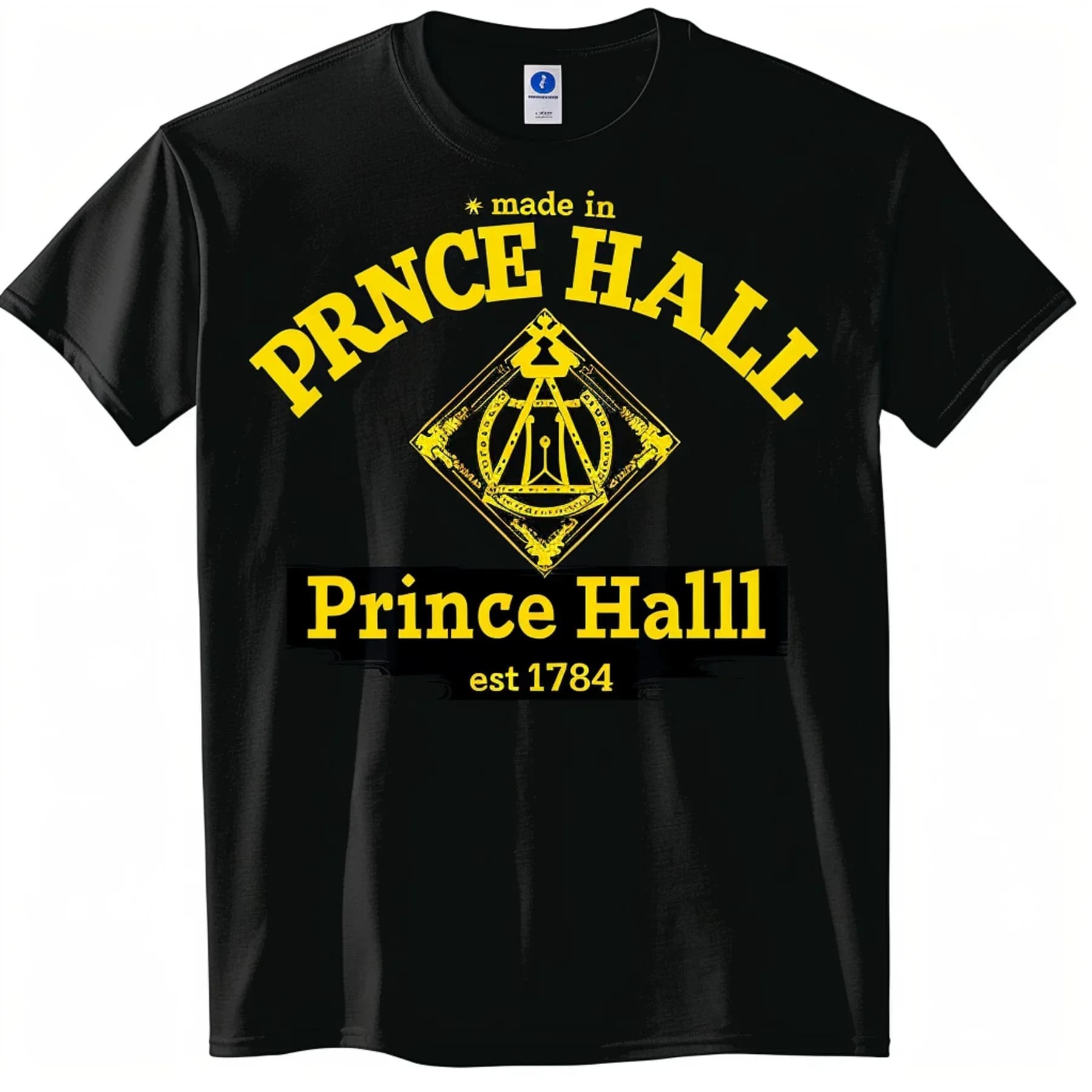 Freemason Square & Compass Symbol Prince Hall 1784 Masonic T-Shirt 100% Cotton O-Neck Short Sleeve Summer Casual Mens T-shirt