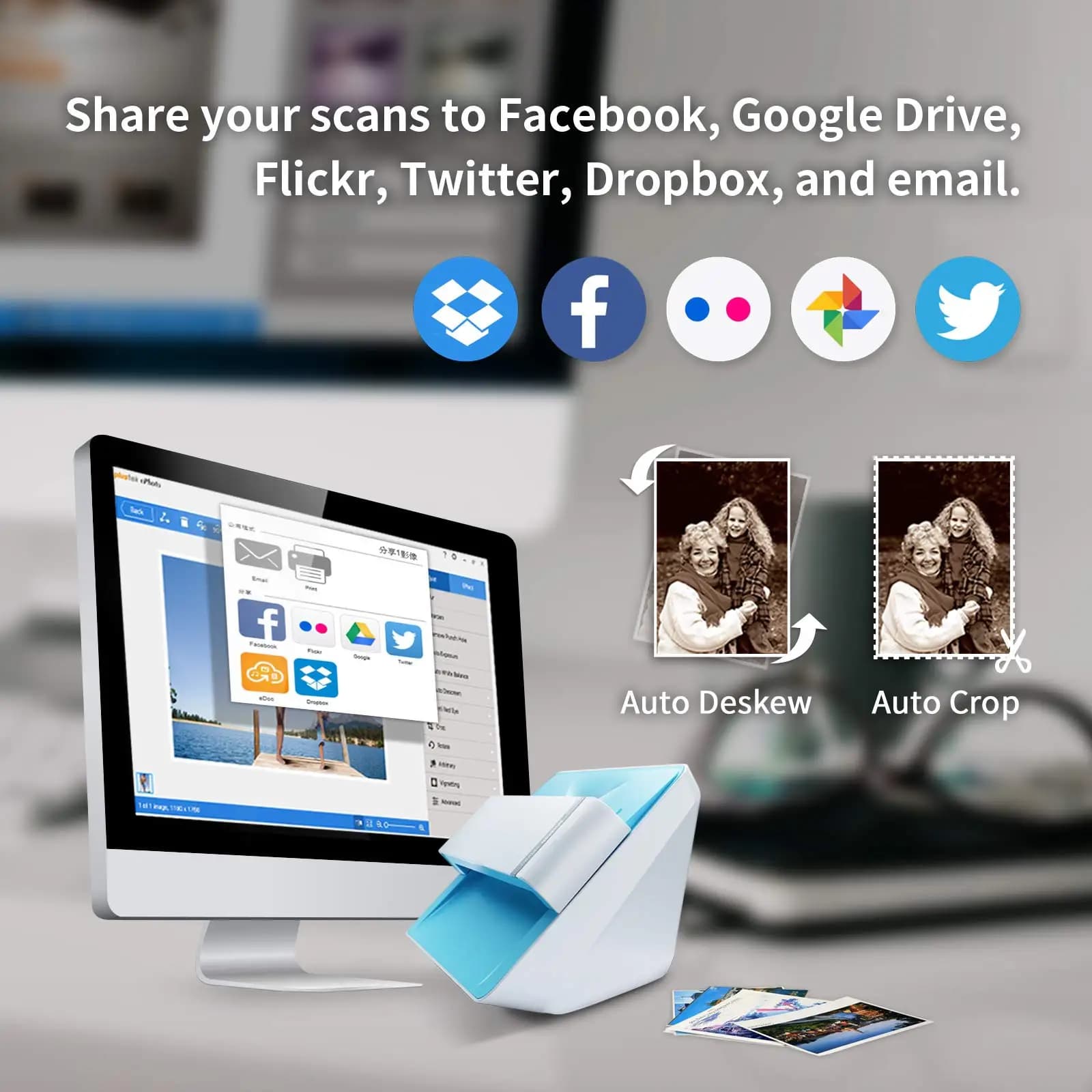 【2026】Plustek Photo Scanner Ephoto Z300 - Scan 4x6 Photo in 2sec, High Quality CCD Sensor and Fast Scanning