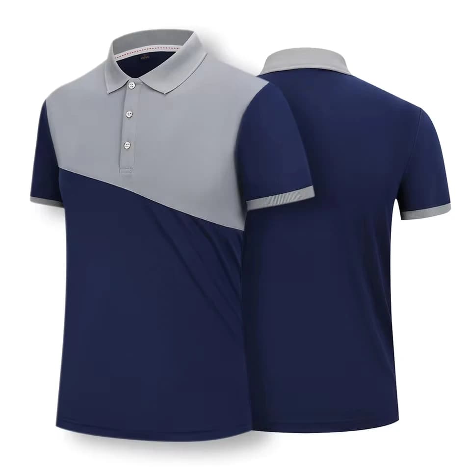 Color-coded T-shirts Casual Trendy Embroideried Spliced Short Sleeve Turn-down Collar Polo Shirts New Fashion Summer Clothes