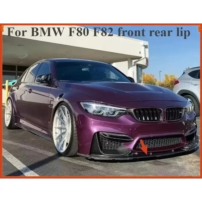 For BMW F80 F82 M3 M4 3D Sty Real Carbon Fiber 14-18 Front Rear Lip Spoiler Bumper Lips Diffuser Splitter Exterior Part Body Kit