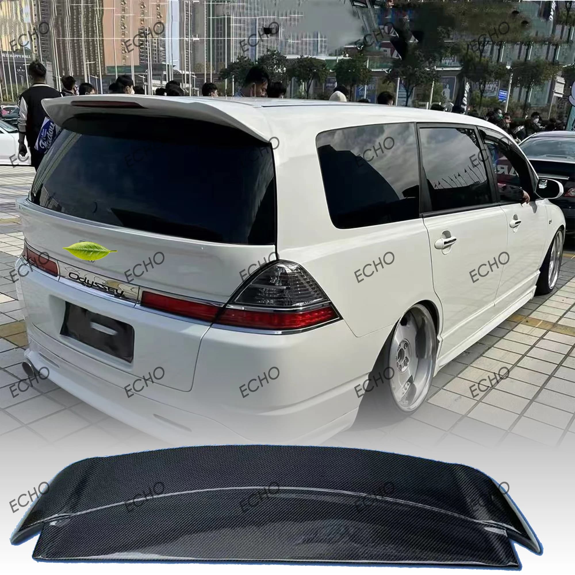 Real Carbon Fiber Rear Spoiler Wing For Honda Odyssey RB1 2004-2008 JDM Style Roof Spoiler Car Modification Accessories