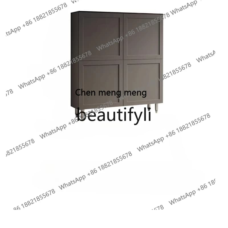solid wood dining side cabinet light luxury double door modern simple home decoration storage porch shoe cabinet integratedH
