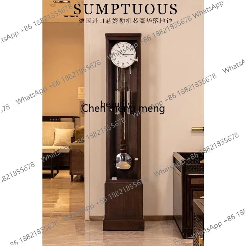 New Chinese style, simple European floor clock, living room advanced large table clock, vertical pendulum clock X
