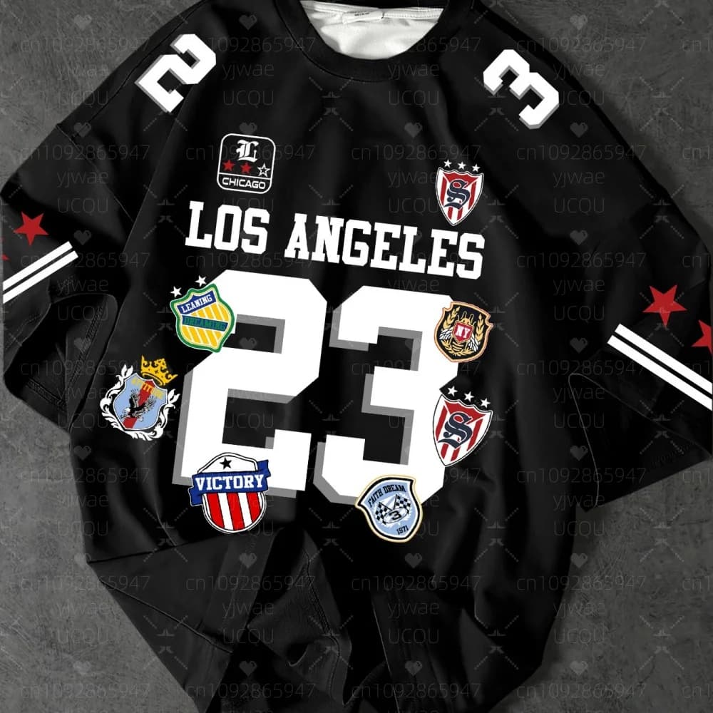 2025 Mens Inspired No.23 Jersey T Shirt Short-Sleeved O-Neck Tops Daily Street Men Football T-Shirt Men Oversize Clothing
