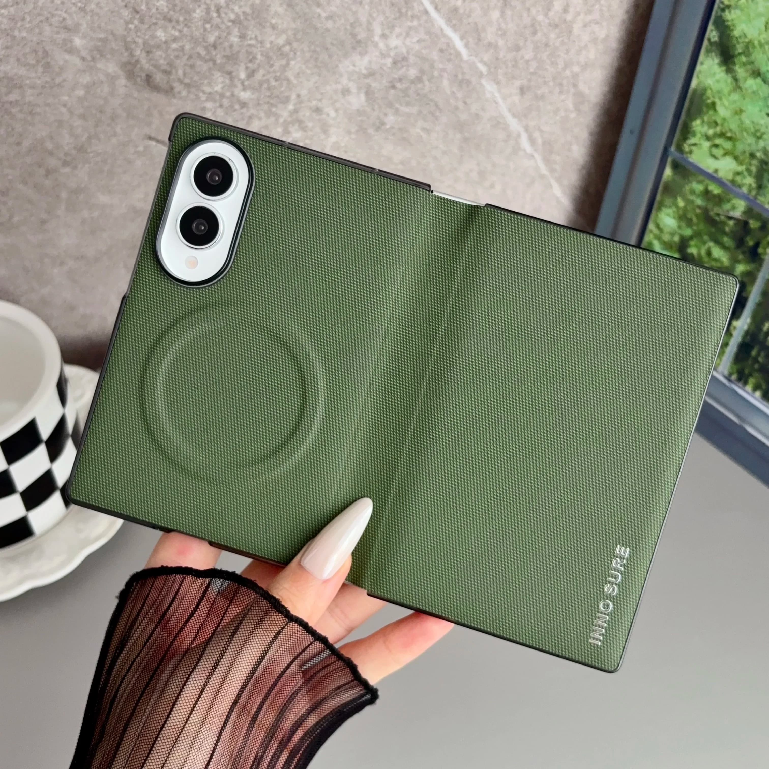 For Samsung Galaxy Z Fold 8 Case Luxury Matte Leather Magnetic Wireless Charging Shockproof Back Cover Accessories